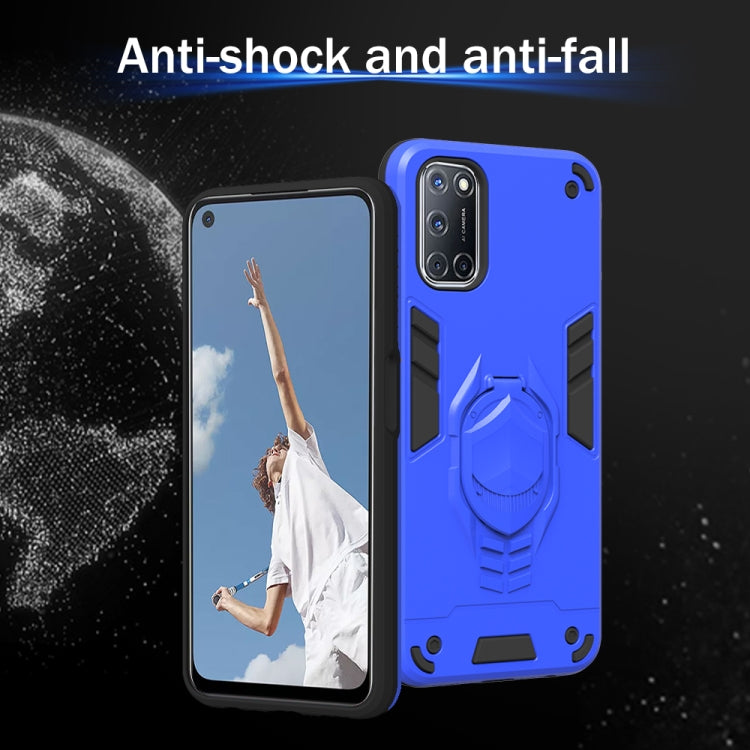 For OPPO A52 2 in 1 Armor Knight Series PC + TPU Protective Case with Invisible Holder