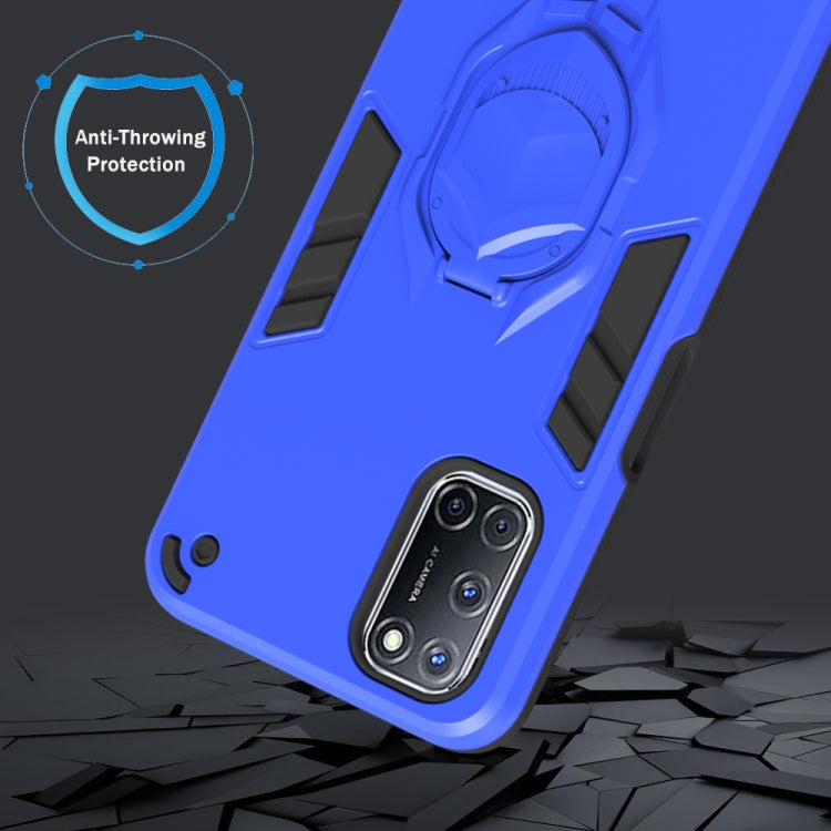 For OPPO A52 2 in 1 Armor Knight Series PC + TPU Protective Case with Invisible Holder