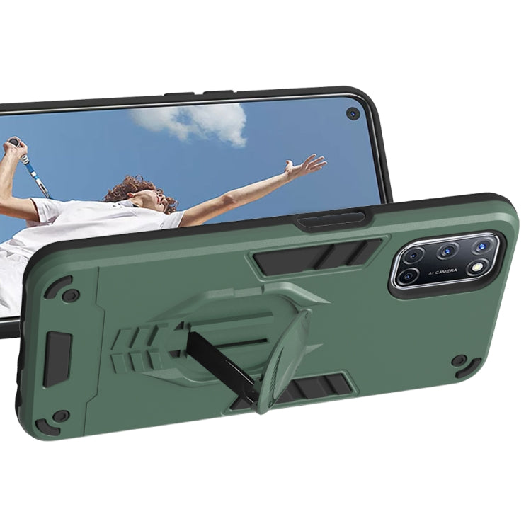 For OPPO A52 2 in 1 Armor Knight Series PC + TPU Protective Case with Invisible Holder