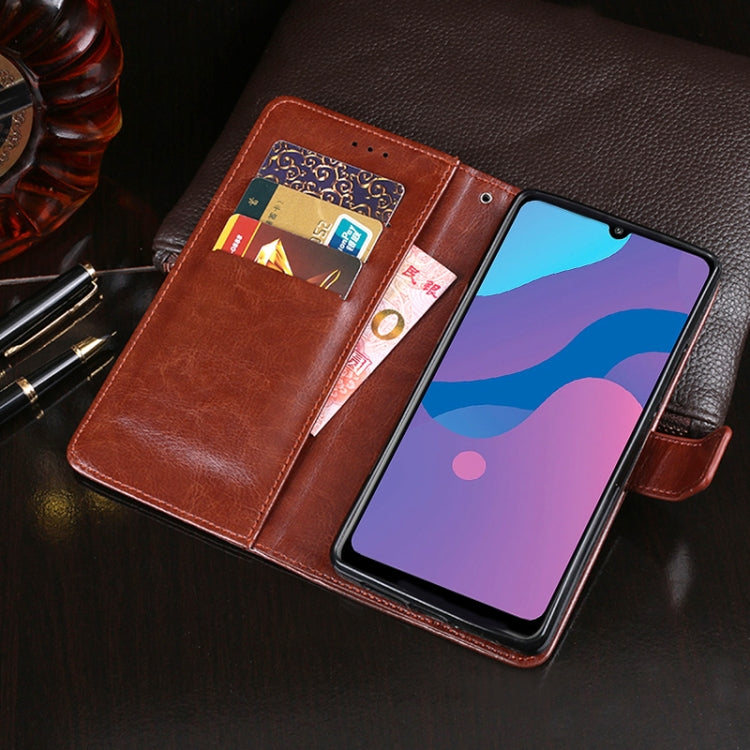 For Huawei Honor 9A idewei Crazy Horse Texture Horizontal Flip Leather Case with Holder & Card Slots & Wallet