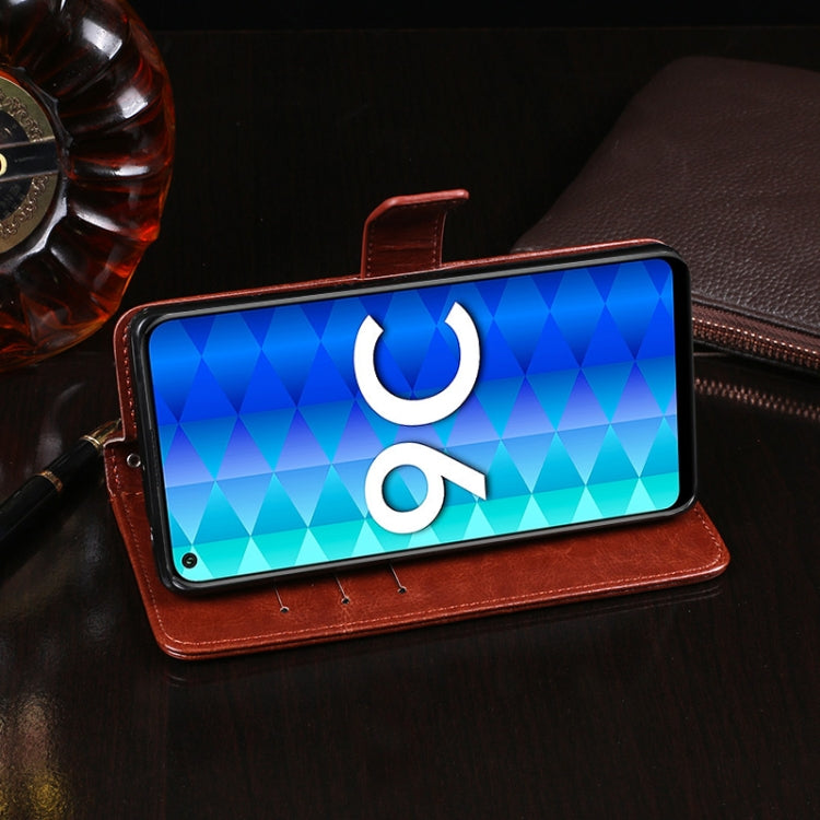 For Huawei Honor 9C idewei Crazy Horse Texture Horizontal Flip Leather Case with Holder & Card Slots & Wallet