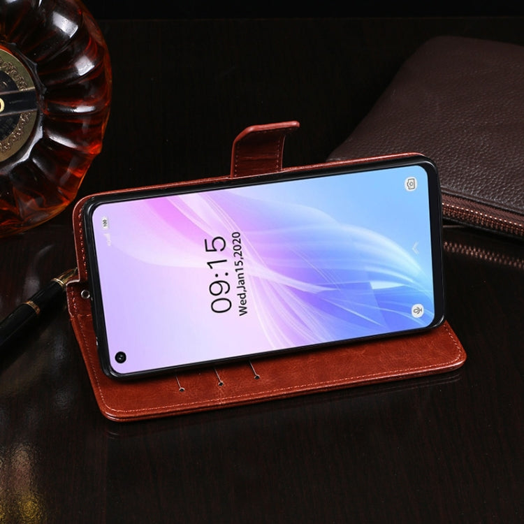 For OUKITEL C18 Pro idewei Crazy Horse Texture Horizontal Flip Leather Case with Holder & Card Slots & Wallet