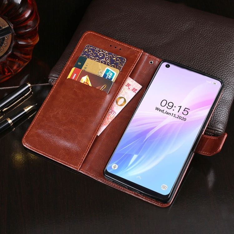 For OUKITEL C18 Pro idewei Crazy Horse Texture Horizontal Flip Leather Case with Holder & Card Slots & Wallet