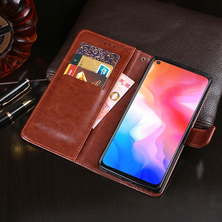 For Vivo Y50 idewei Crazy Horse Texture Horizontal Flip Leather Case with Holder & Card Slots & Wallet