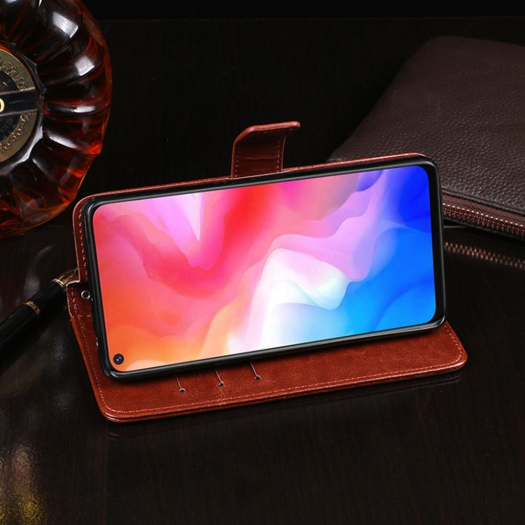 For Vivo Y50 idewei Crazy Horse Texture Horizontal Flip Leather Case with Holder & Card Slots & Wallet