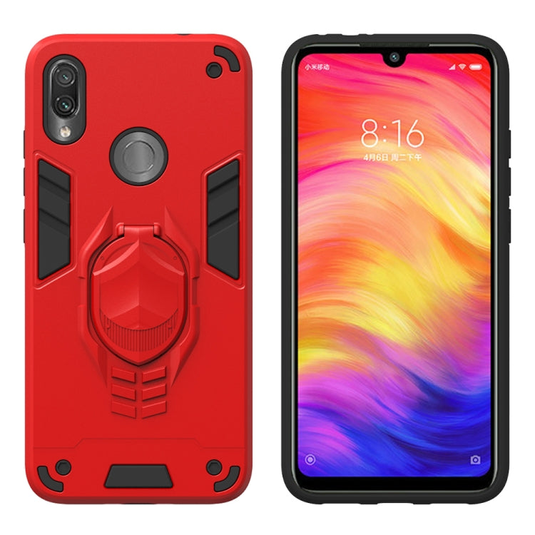 For Xiaomi Redmi Note 7 2 in 1 Armor Knight Series PC + TPU Protective Case with Invisible Holder