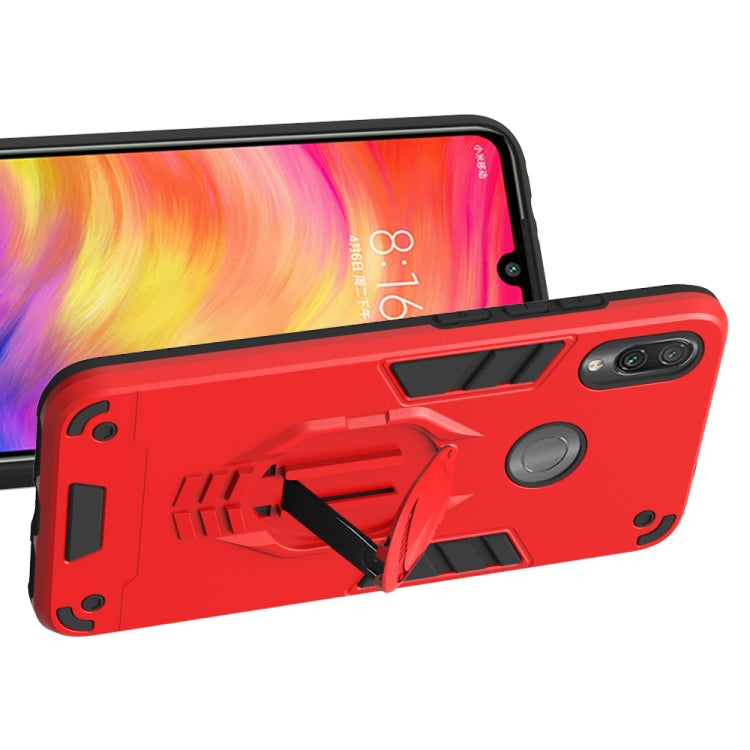 For Xiaomi Redmi Note 7 2 in 1 Armor Knight Series PC + TPU Protective Case with Invisible Holder