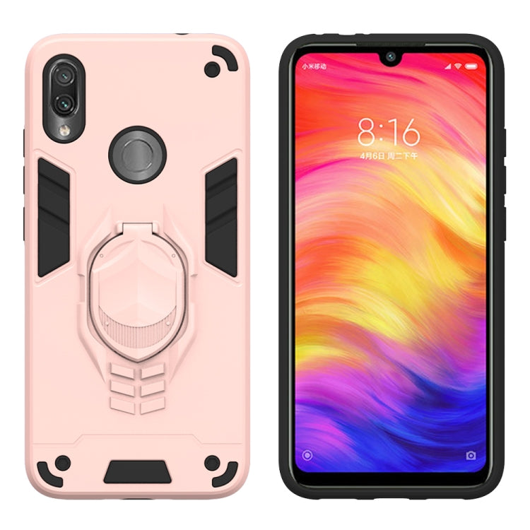 For Xiaomi Redmi Note 7 2 in 1 Armor Knight Series PC + TPU Protective Case with Invisible Holder