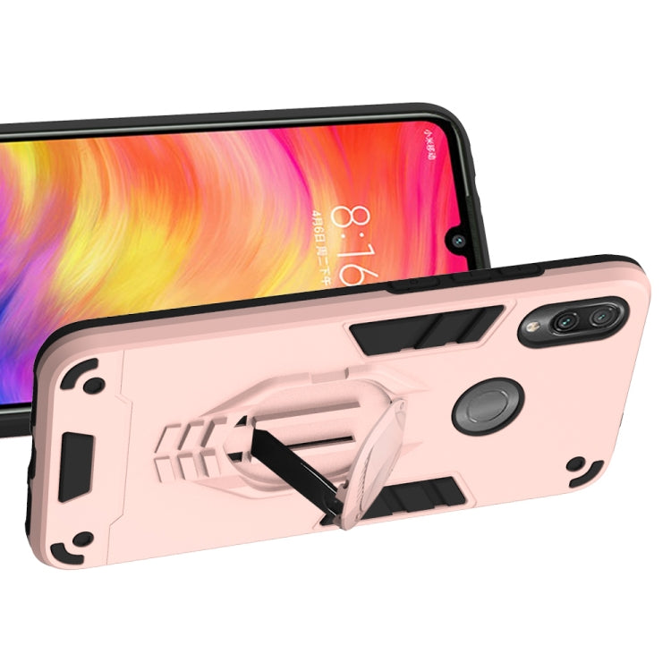 For Xiaomi Redmi Note 7 2 in 1 Armor Knight Series PC + TPU Protective Case with Invisible Holder