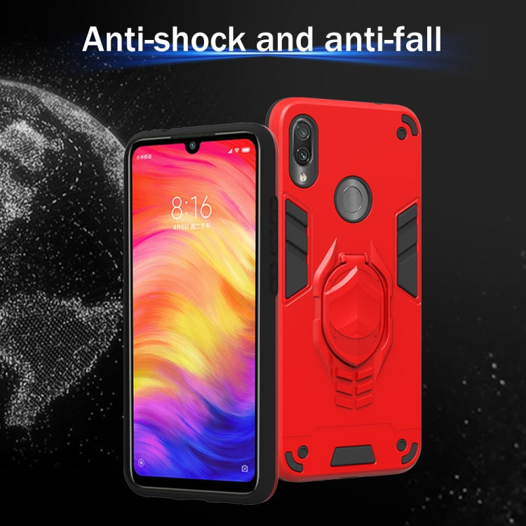 For Xiaomi Redmi Note 7 2 in 1 Armor Knight Series PC + TPU Protective Case with Invisible Holder