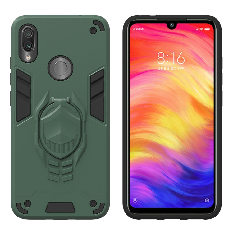 For Xiaomi Redmi Note 7 2 in 1 Armor Knight Series PC + TPU Protective Case with Invisible Holder