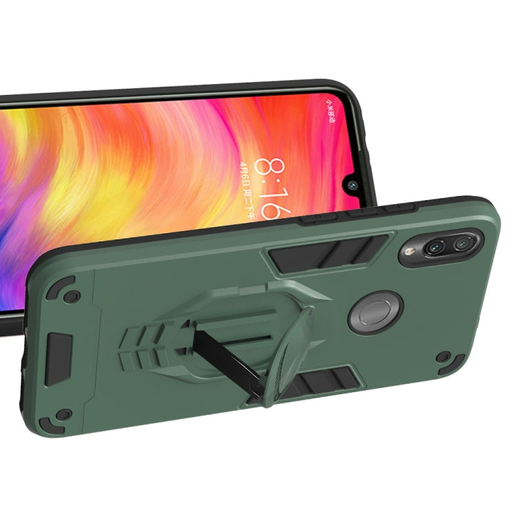 For Xiaomi Redmi Note 7 2 in 1 Armor Knight Series PC + TPU Protective Case with Invisible Holder