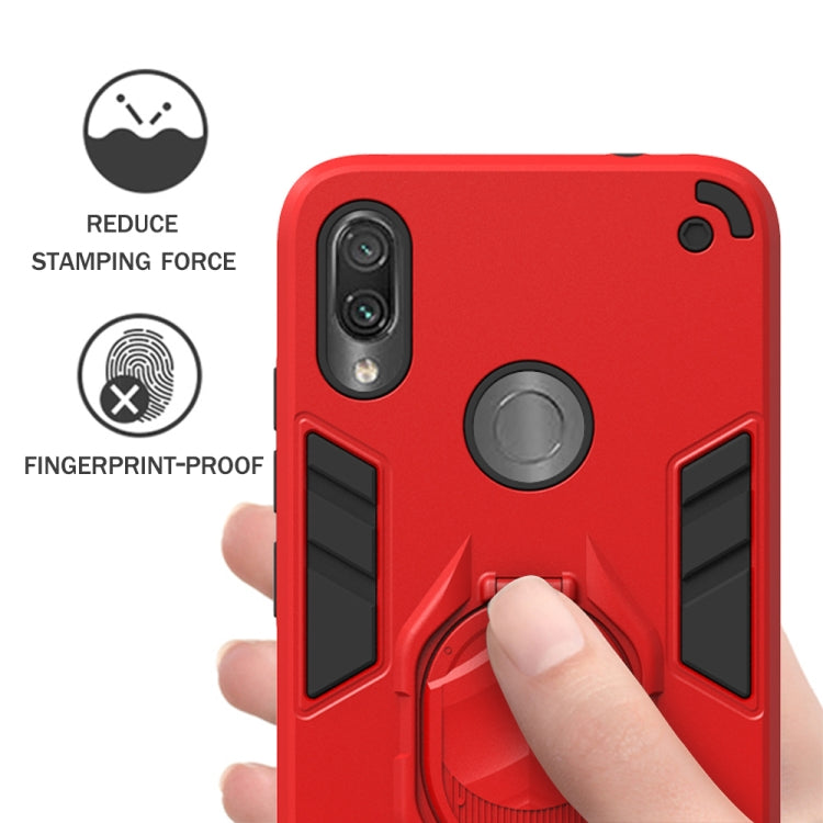 For Xiaomi Redmi Note 7 2 in 1 Armor Knight Series PC + TPU Protective Case with Invisible Holder
