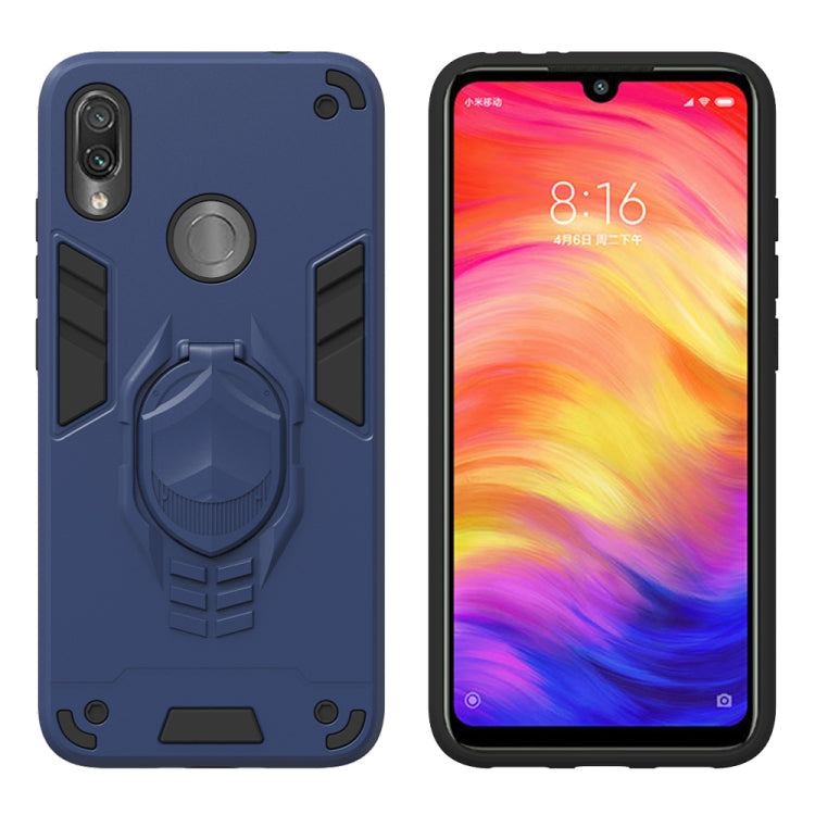 For Xiaomi Redmi Note 7 2 in 1 Armor Knight Series PC + TPU Protective Case with Invisible Holder