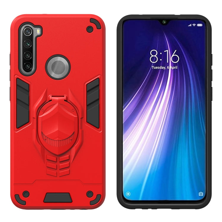 For Xiaomi Redmi Note 8 2 in 1 Armor Knight Series PC + TPU Protective Case with Invisible Holder
