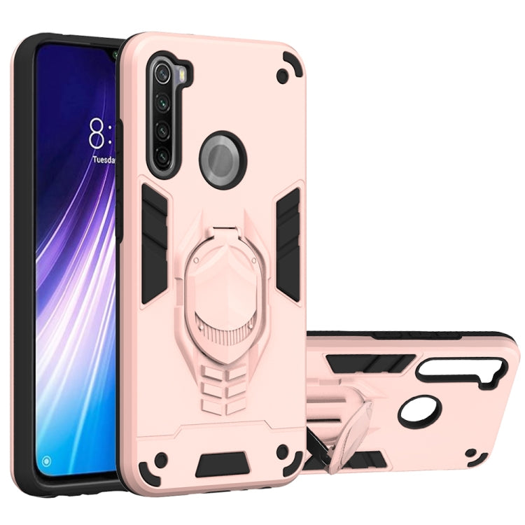 For Xiaomi Redmi Note 8 2 in 1 Armor Knight Series PC + TPU Protective Case with Invisible Holder