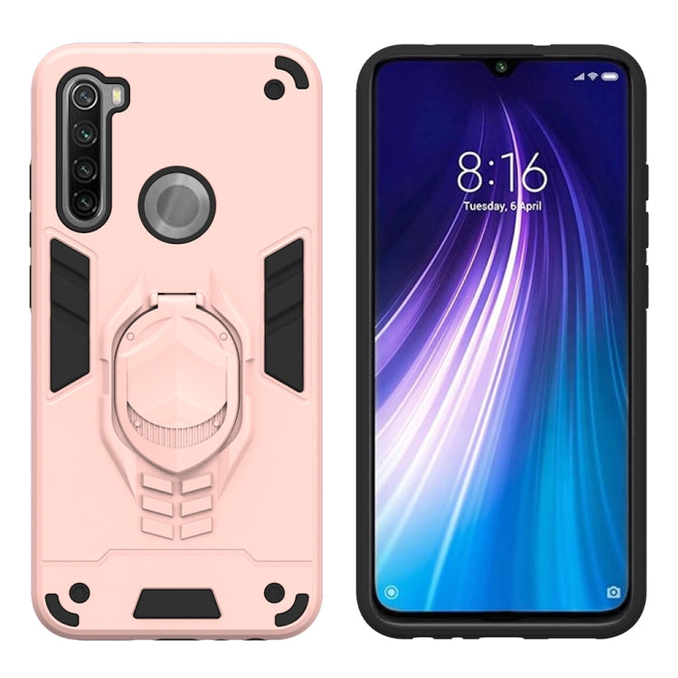 For Xiaomi Redmi Note 8 2 in 1 Armor Knight Series PC + TPU Protective Case with Invisible Holder