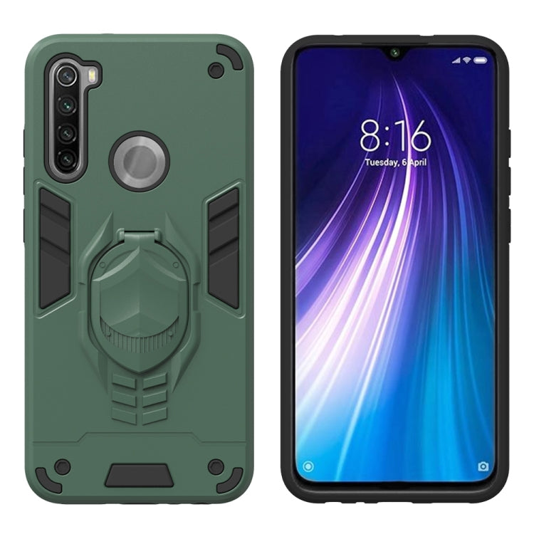 For Xiaomi Redmi Note 8 2 in 1 Armor Knight Series PC + TPU Protective Case with Invisible Holder