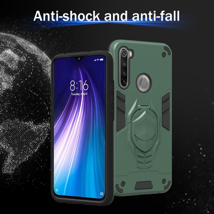For Xiaomi Redmi Note 8 2 in 1 Armor Knight Series PC + TPU Protective Case with Invisible Holder