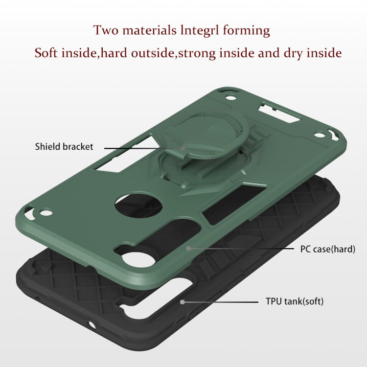 For Xiaomi Redmi Note 8 2 in 1 Armor Knight Series PC + TPU Protective Case with Invisible Holder