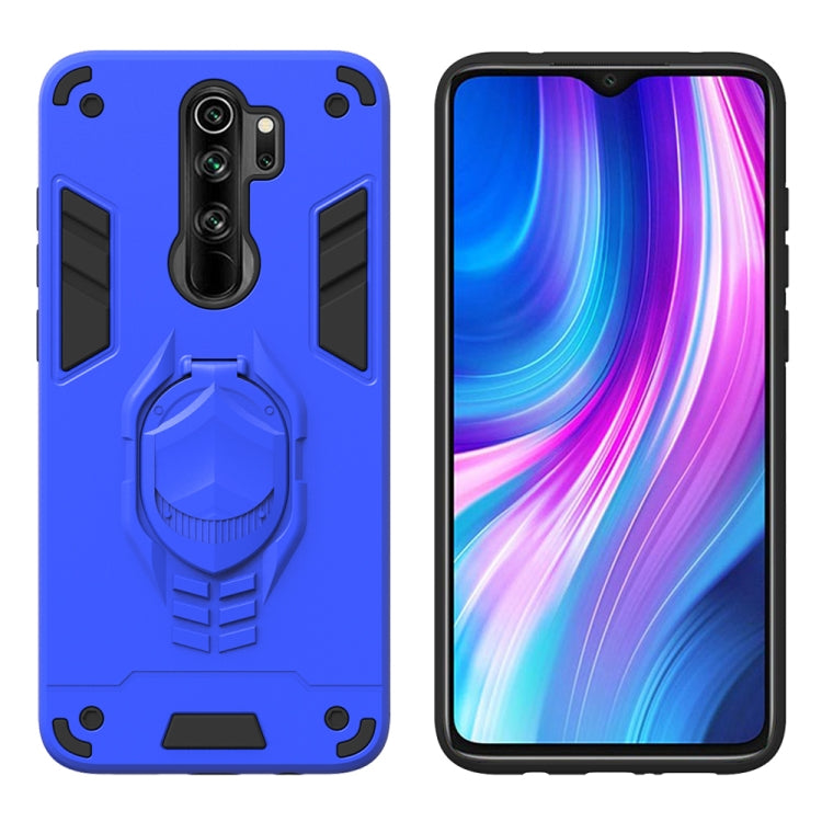 For Xiaomi Redmi Note 8 Pro 2 in 1 Armor Knight Series PC + TPU Protective Case with Invisible Holder