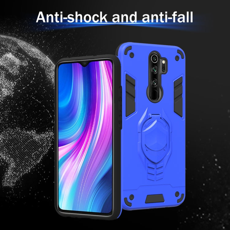 For Xiaomi Redmi Note 8 Pro 2 in 1 Armor Knight Series PC + TPU Protective Case with Invisible Holder