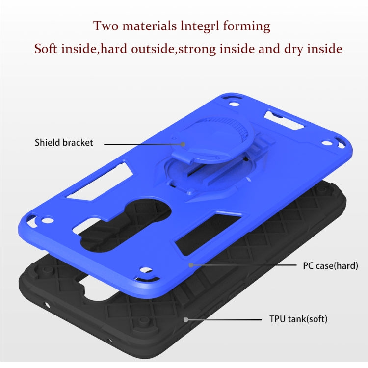 For Xiaomi Redmi Note 8 Pro 2 in 1 Armor Knight Series PC + TPU Protective Case with Invisible Holder