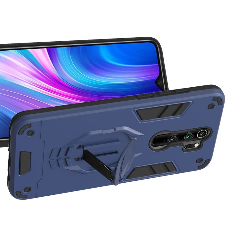 For Xiaomi Redmi Note 8 Pro 2 in 1 Armor Knight Series PC + TPU Protective Case with Invisible Holder