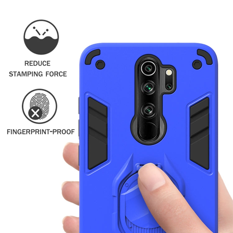 For Xiaomi Redmi Note 8 Pro 2 in 1 Armor Knight Series PC + TPU Protective Case with Invisible Holder