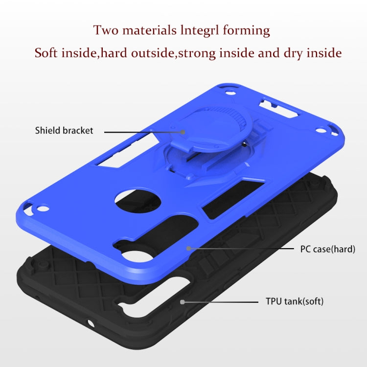For Xiaomi Redmi Note 8T 2 in 1 Armor Knight Series PC + TPU Protective Case with Invisible Holder