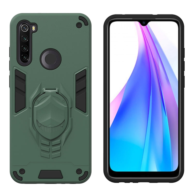 For Xiaomi Redmi Note 8T 2 in 1 Armor Knight Series PC + TPU Protective Case with Invisible Holder