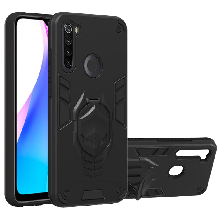 For Xiaomi Redmi Note 8T 2 in 1 Armor Knight Series PC + TPU Protective Case with Invisible Holder