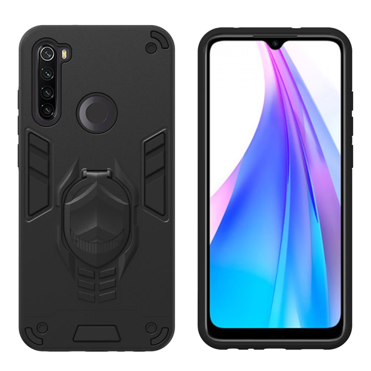 For Xiaomi Redmi Note 8T 2 in 1 Armor Knight Series PC + TPU Protective Case with Invisible Holder