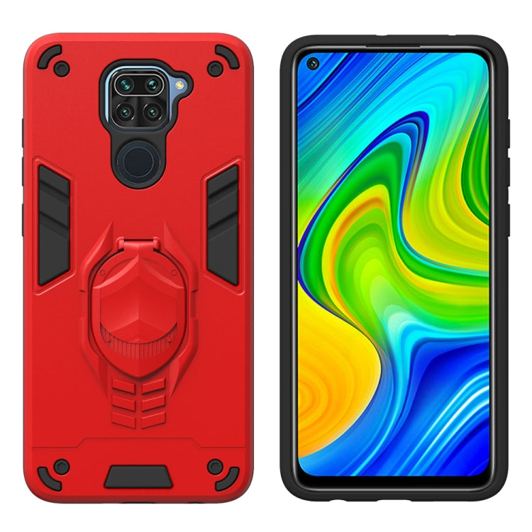 For Xiaomi Redmi Note 9 2 in 1 Armor Knight Series PC + TPU Protective Case with Invisible Holder
