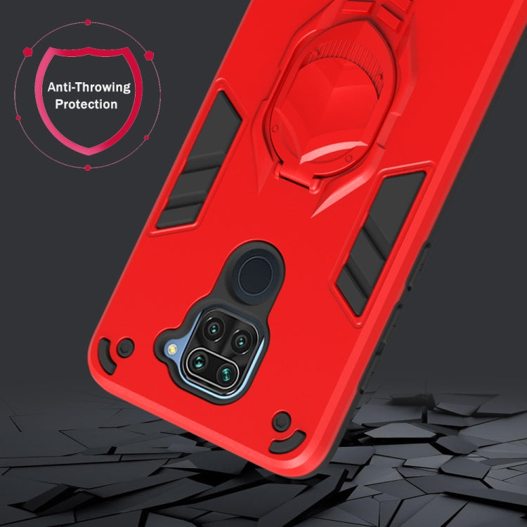 For Xiaomi Redmi Note 9 2 in 1 Armor Knight Series PC + TPU Protective Case with Invisible Holder
