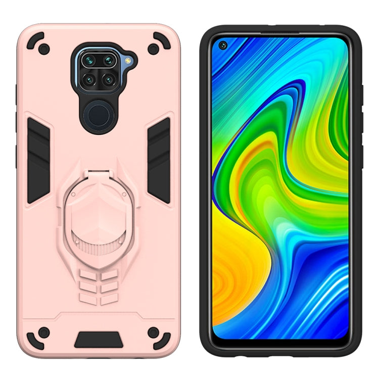 For Xiaomi Redmi Note 9 2 in 1 Armor Knight Series PC + TPU Protective Case with Invisible Holder