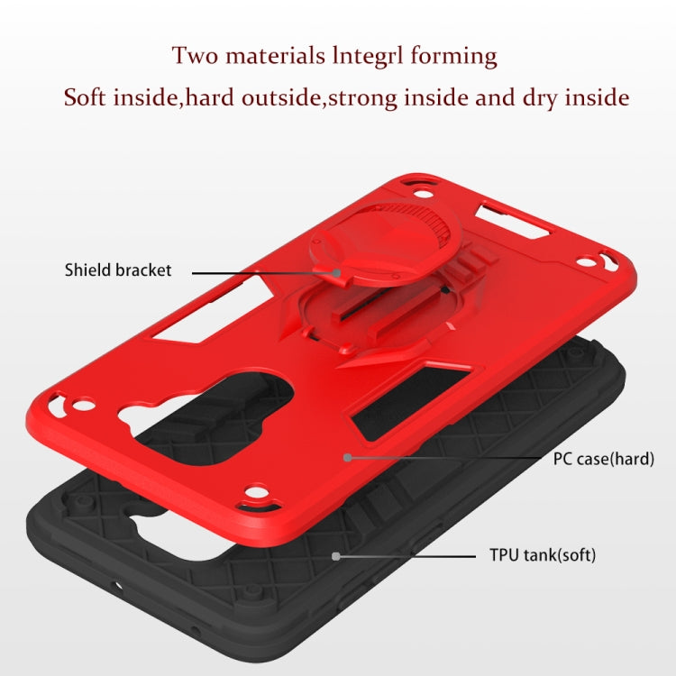 For Xiaomi Redmi Note 9 2 in 1 Armor Knight Series PC + TPU Protective Case with Invisible Holder