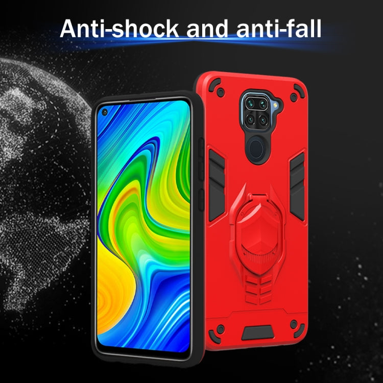 For Xiaomi Redmi Note 9 2 in 1 Armor Knight Series PC + TPU Protective Case with Invisible Holder