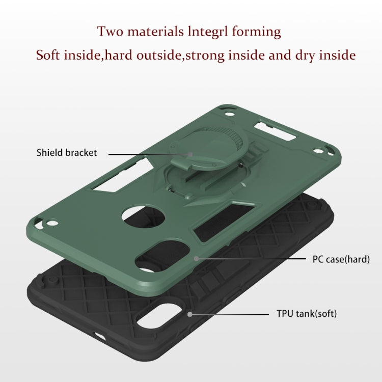 For Xiaomi Redmi Note 5 Pro 2 in 1 Armor Knight Series PC + TPU Protective Case with Invisible Holder