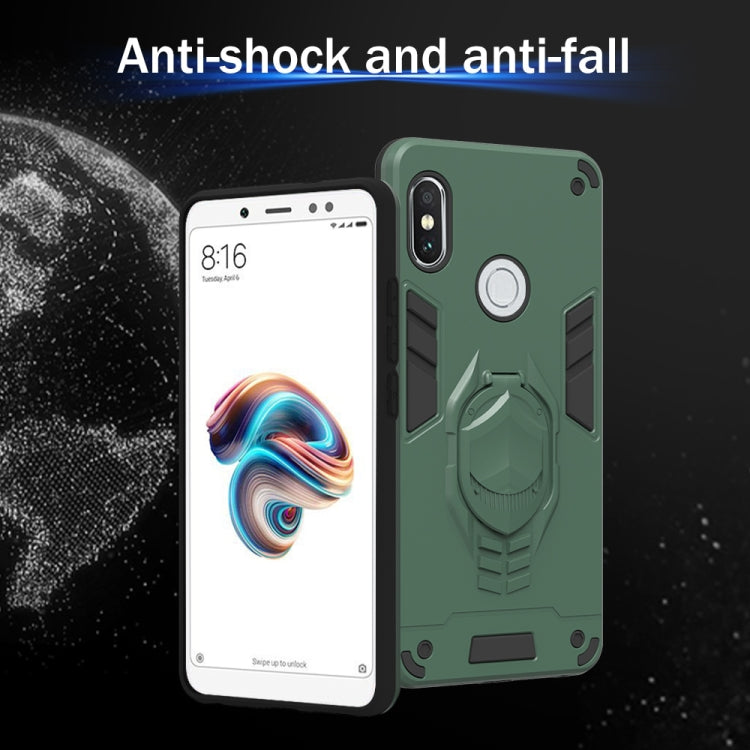 For Xiaomi Redmi Note 5 Pro 2 in 1 Armor Knight Series PC + TPU Protective Case with Invisible Holder