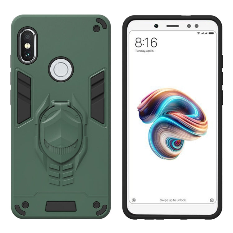 For Xiaomi Redmi Note 5 Pro 2 in 1 Armor Knight Series PC + TPU Protective Case with Invisible Holder