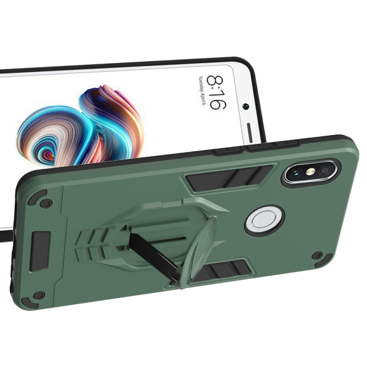For Xiaomi Redmi Note 5 Pro 2 in 1 Armor Knight Series PC + TPU Protective Case with Invisible Holder