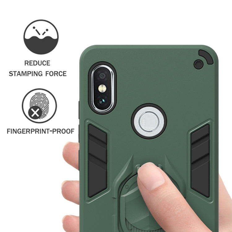 For Xiaomi Redmi Note 5 Pro 2 in 1 Armor Knight Series PC + TPU Protective Case with Invisible Holder