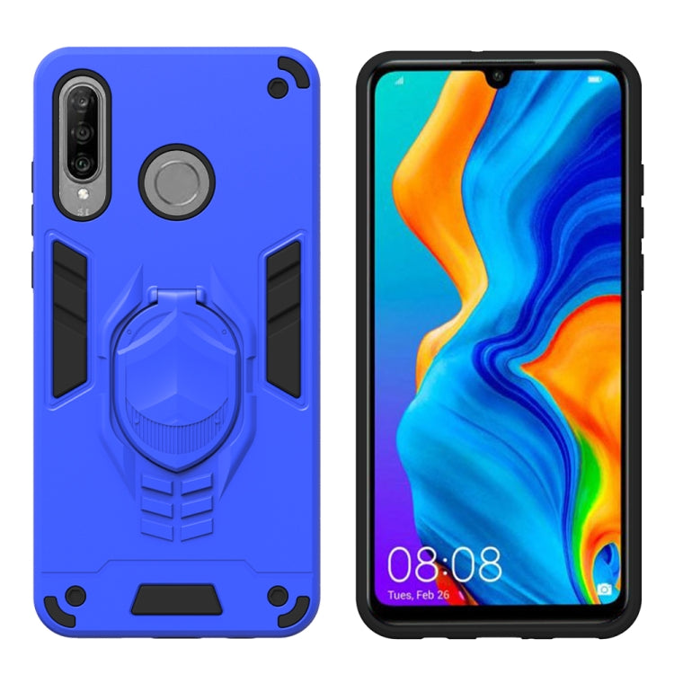 For Huawei P30 Lite 2 in 1 Armor Knight Series PC + TPU Protective Case with Invisible Holder