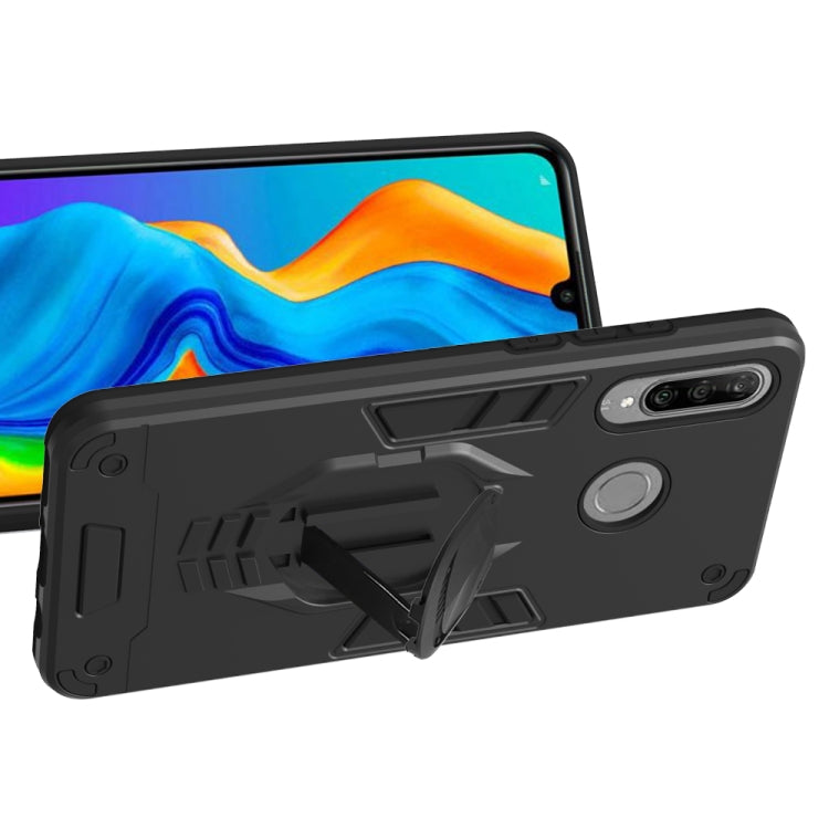 For Huawei P30 Lite 2 in 1 Armor Knight Series PC + TPU Protective Case with Invisible Holder