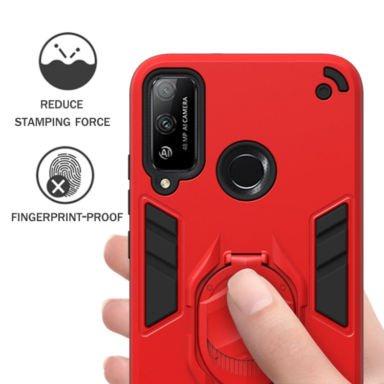 For Huawei Honor Play 4T 2 in 1 Armor Knight Series PC + TPU Protective Case with Invisible Holder