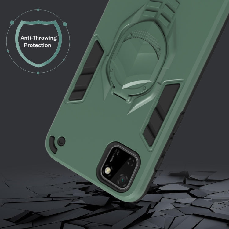 For Huawei Y5p (2020) 2 in 1 Armor Knight Series PC + TPU Protective Case with Invisible Holder