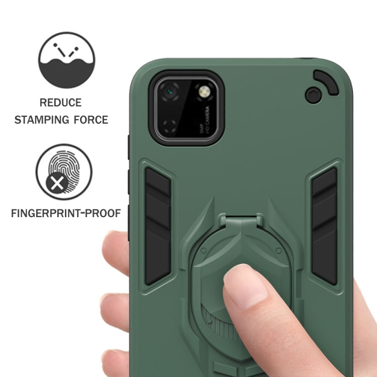 For Huawei Y5p (2020) 2 in 1 Armor Knight Series PC + TPU Protective Case with Invisible Holder