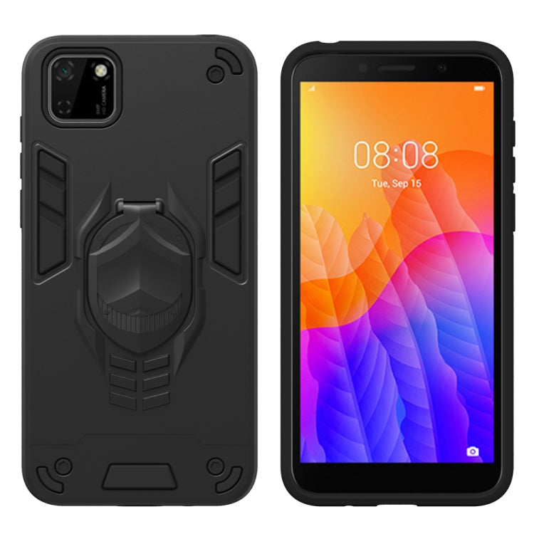 For Huawei Y5p (2020) 2 in 1 Armor Knight Series PC + TPU Protective Case with Invisible Holder
