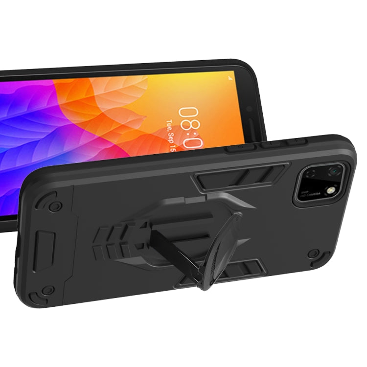 For Huawei Y5p (2020) 2 in 1 Armor Knight Series PC + TPU Protective Case with Invisible Holder